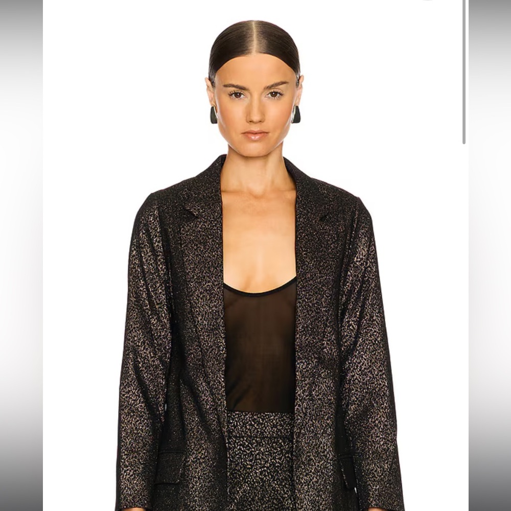 All Saints Aleida Lux Blazer Black/Gold